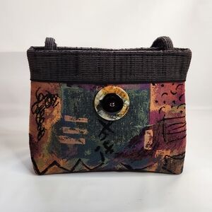 Vintage L. O’Neill Design Woven Tapestry Shoulder Bag With Medallion